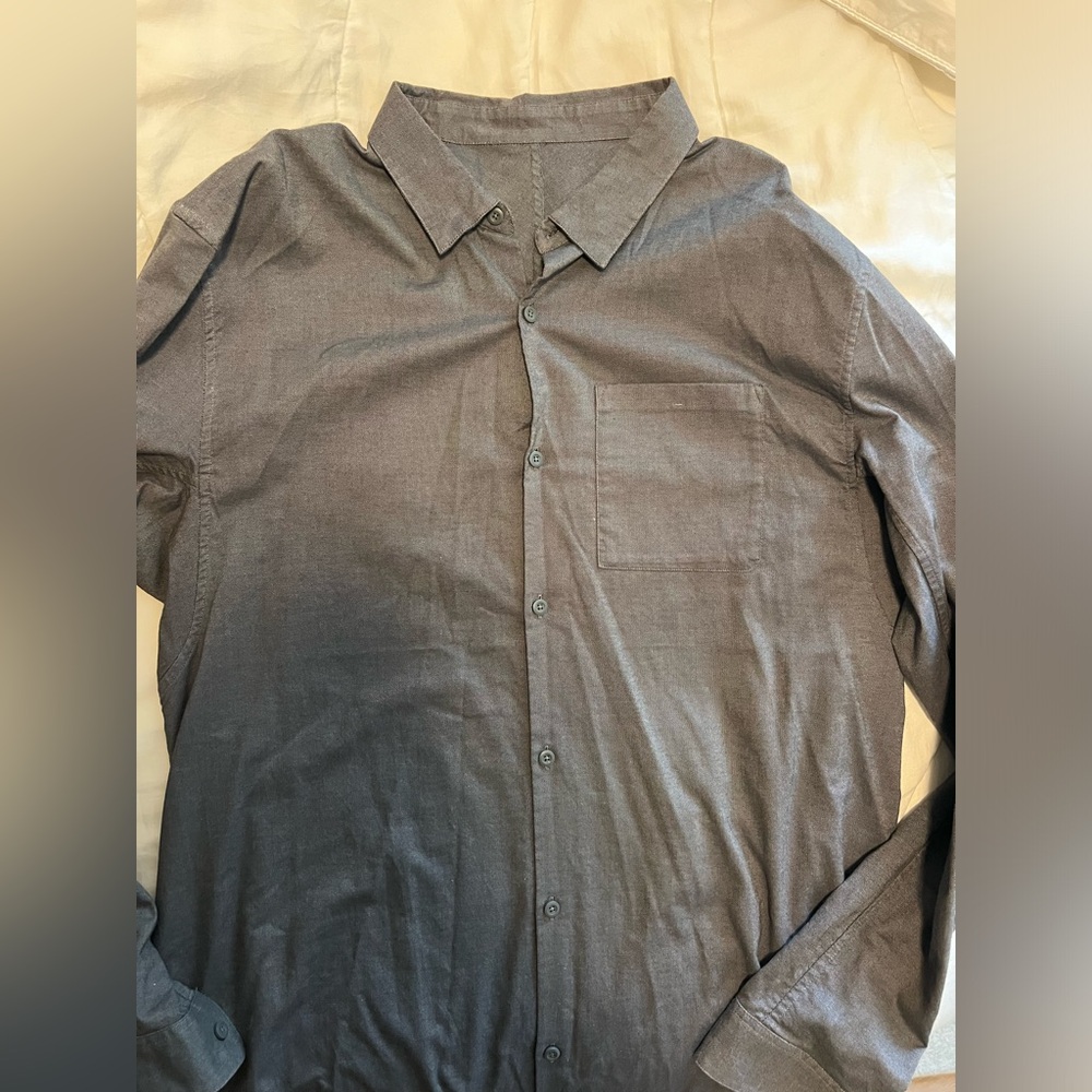 Lululemon Gray Button-Up Shirt